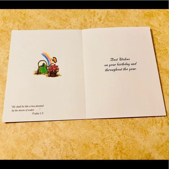 Vintage Birthday Wishes Card Girl Religious 2000 - Picture 3 of 4